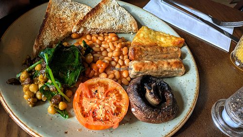 Vegan breakfast at The Spread Eagle in Blackburn