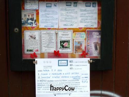 'Avatar' - the menu. at Avatar in Brno