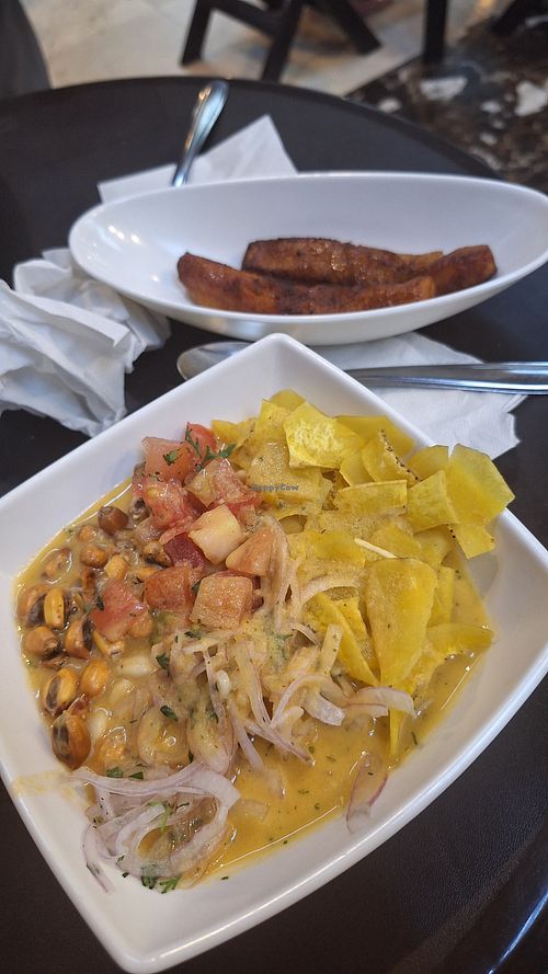 Veggie chocho and a side of maduro at DonCho in Quito