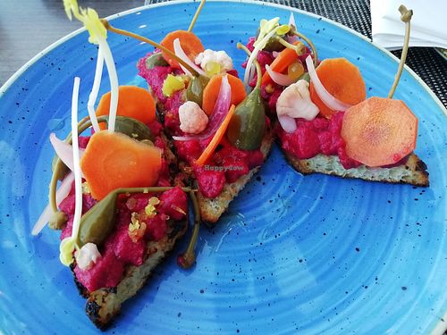 Fancy bruchetta at The Market Restaurant in Albufeira