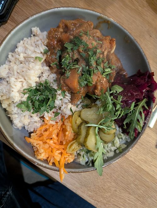 Soja Gulasch at Green Way - Food For Life in Sopot