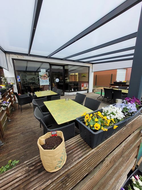 Exterior and outdoor seating area at Istanbul Grill in Dortmund