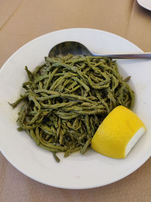 Wild asparagus at Vradeto Tavern in Vradeto