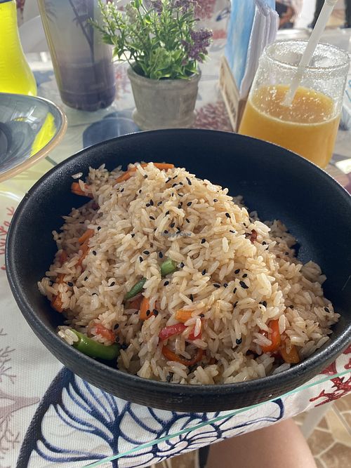Fried rice and vegetables   at La Tia Fela in Paracas