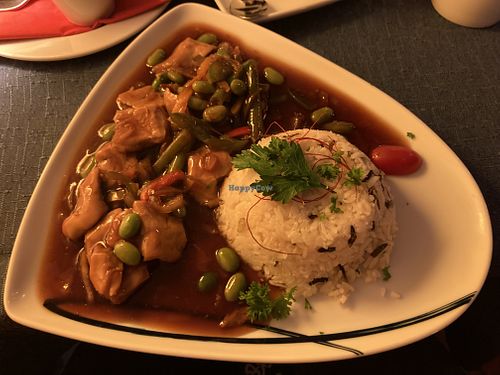 Seitan “chicken” teriyaki bowl  at Café Winuwuk in Bad Harzburg