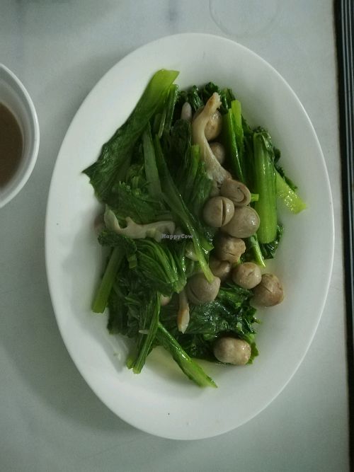 mushrooms and greens  at Thanh Lieu in Hue