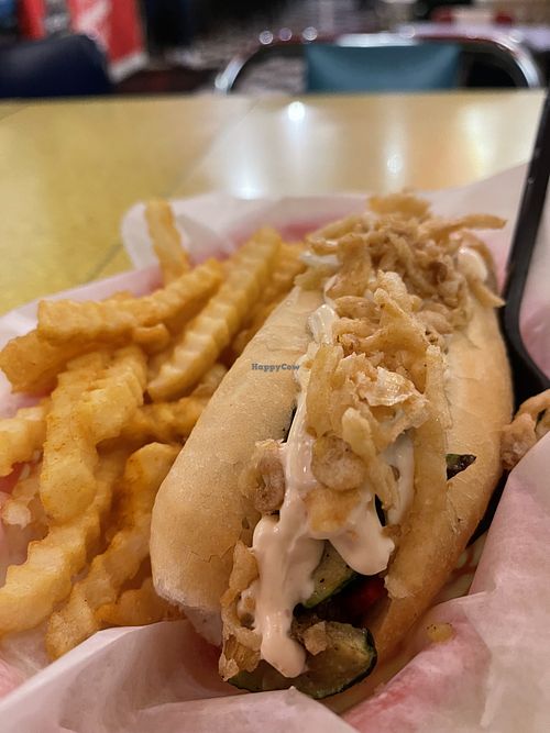 Darth Seitan vegan dog from the Terror Tacos collab  at Steve's Hot Dogs in St Louis
