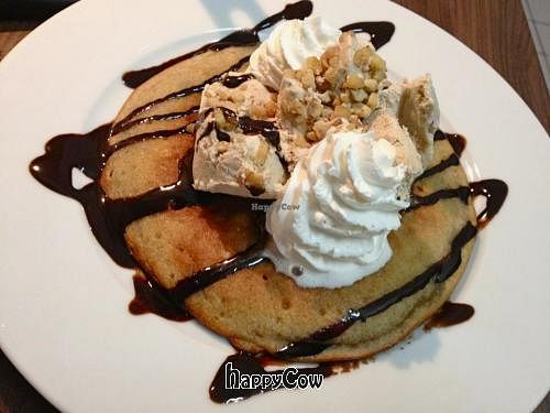 pancake with ice cream and whip at Cafebar Salon in Basel