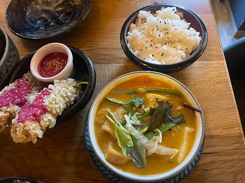 Curry and ricee  at TA Vegan House - Altona in Hamburg