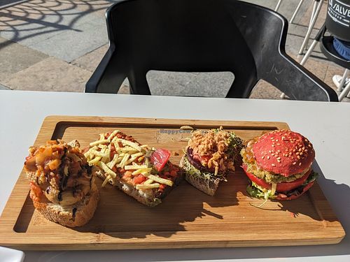 4 different pintxos at Negresco in Bilbao