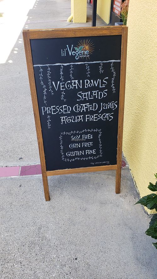 Outside ad at Lil' Vegerie in Redondo Beach