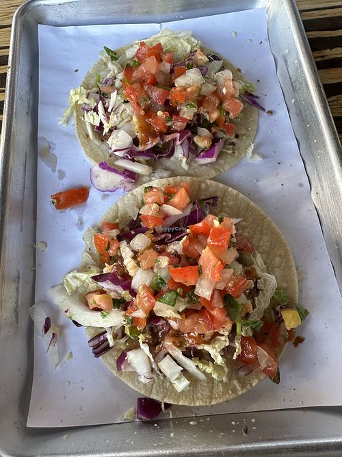 Vegan Fried Avocado Tacos  at Vatos Tacos + Tequila in Fort Collins