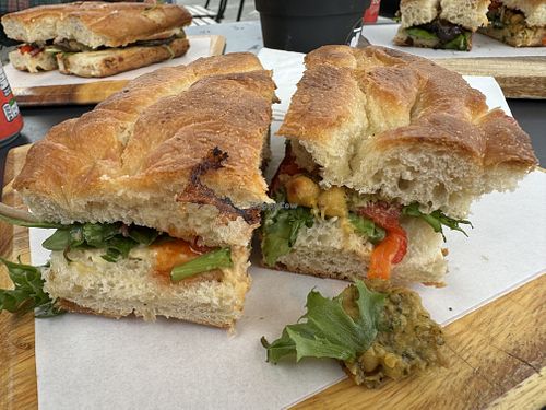 The vegan focaccia sandwich  at oHSo in Enniskerry