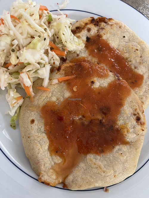 Soyrizo vegan pupusas   at La Casita Pupuseria in Silver Spring