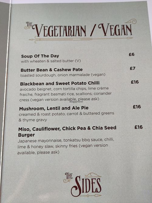 Menu April 2023 at Bull and Claw in Portaferry