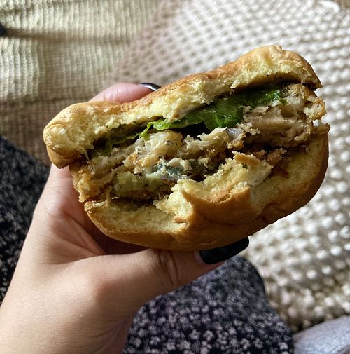 Gf fried chicken burger   at The Vurger Co in Manchester