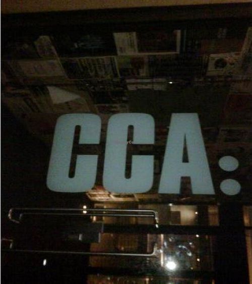 entrance to the bar area (upstairs cafe and bar) at Saramago Cafe Bar in Glasgow