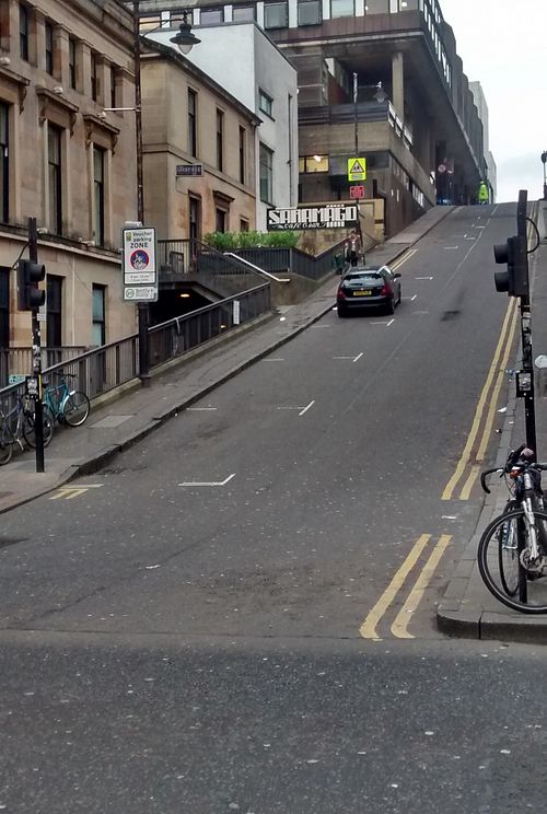 Bar entrance at Saramago Cafe Bar in Glasgow