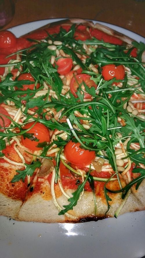 pizza at Saramago Cafe Bar in Glasgow