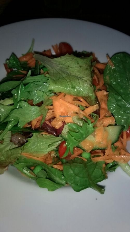 pea and tempeh salad at Saramago Cafe Bar in Glasgow