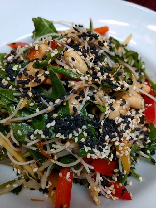 thai noodle salad at Saramago Cafe Bar in Glasgow