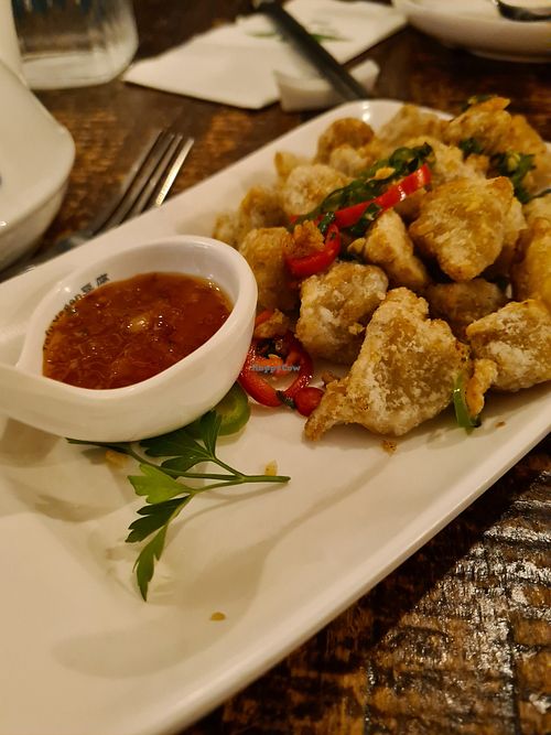 Oyster mushrooms with salt and sichuan pepper at Tofu Vegan - Golders Green in North West London