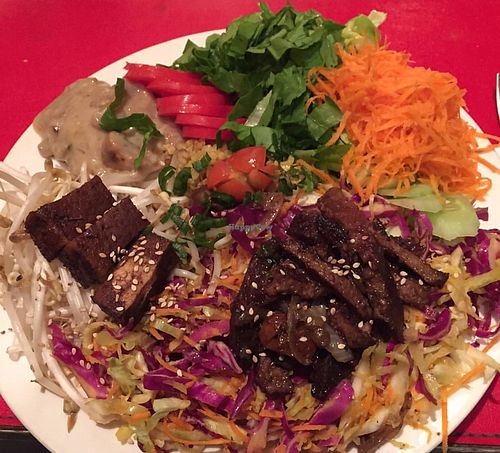 amazing baked tofu and seitan at Naturaleza Sabia in Buenos Aires