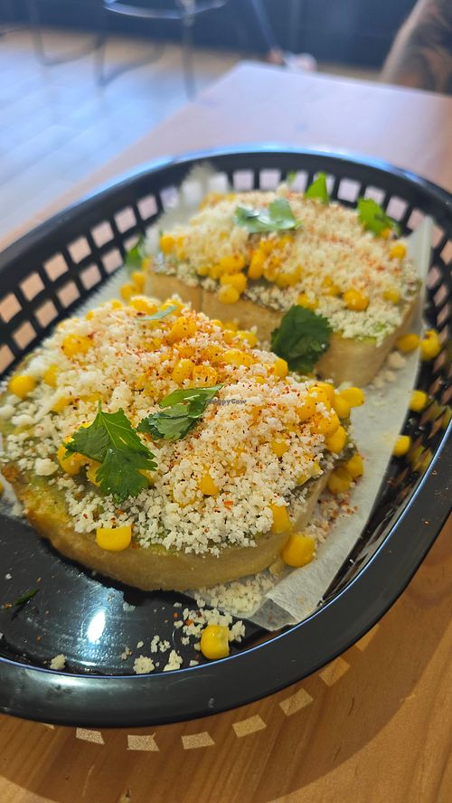 Street corn at Stephanie's Vegan Bakery + Cafe in Fort Lauderdale