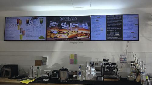 Menu at Stephanie's Vegan Bakery + Cafe in Fort Lauderdale