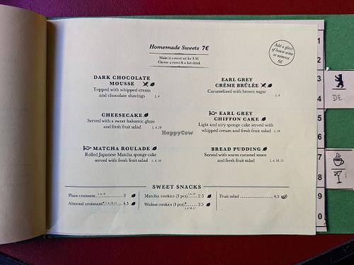 Menu page at House Of Small Wonder at House of Small Wonder in Berlin
