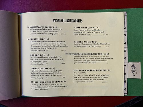 Menu page at House Of Small Wonder at House of Small Wonder in Berlin
