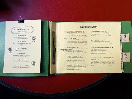 Menu page at House Of Small Wonder at House of Small Wonder in Berlin