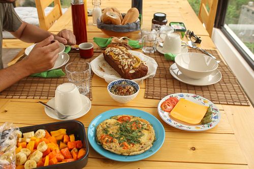 breakfast at Kasa d'Vizin B&B in Eito