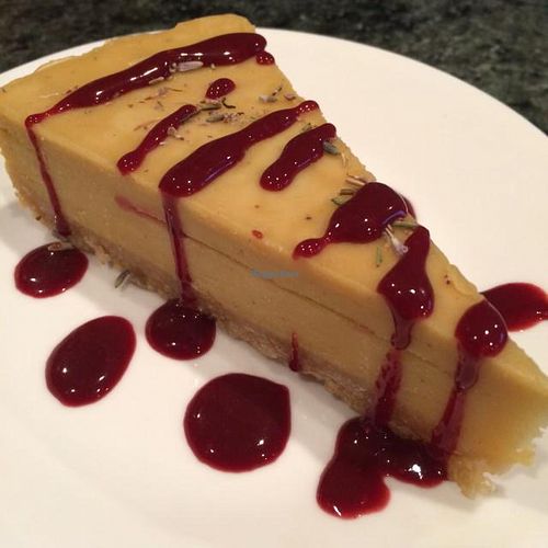 raw lavender cheese cake  at G-Zen in Branford