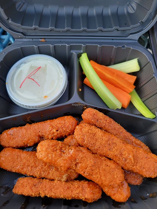 Vegan hot wings at Toxic Wings in Commack