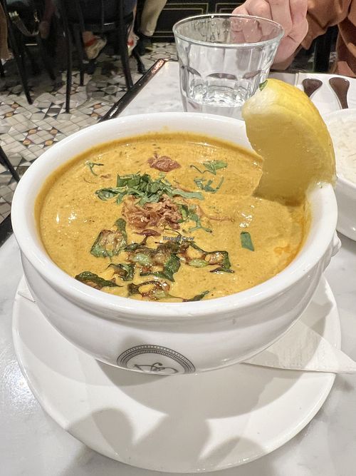 Curry broth soup of cauliflower and rice-   at SIN - Violet Oon - Jewel in East Singapore