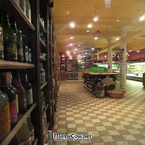 View through the shop window from Great Western Road at Roots  Fruits and Flowers - Great Western in Glasgow