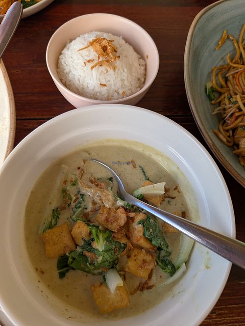 Green curry with tofu at Bali in Willemstad