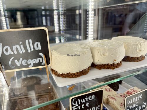Vegan Vanilla cheesecake (choose toppings to add and top)  at 16 Below in Aberdeen
