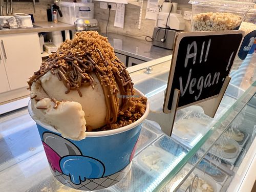 Vegan ice cream with toppings   at 16 Below in Aberdeen