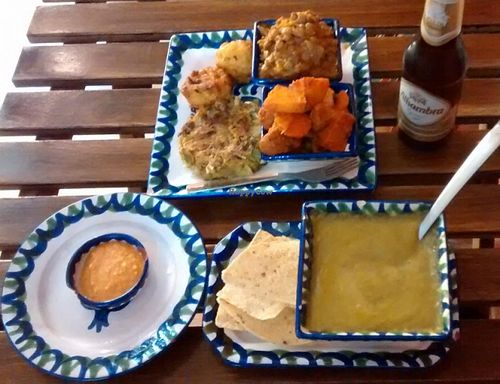 Hot soup + 4 tapas + drink + dessert lunch menu at El Piano - Malaga in Malaga