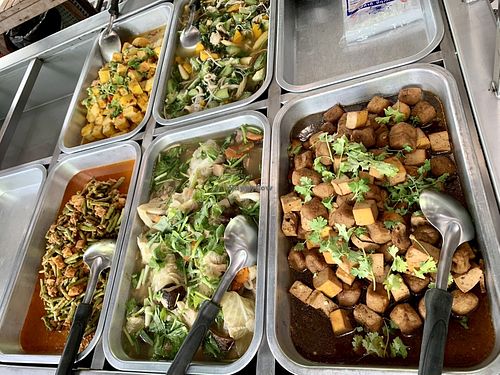 Dishes selection of the day  at Grand Vegan แกรนด์วีแกน in Bangkok