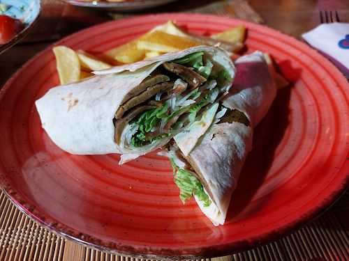 Döner kebab at Cloud 9 in Mugla