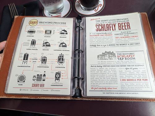 They explain the beer-making process and a bit about the brewery at Schlafly Tap Room in St Louis