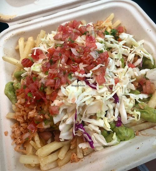 Vegan Nacho Fries!  at Uncle Stoney's in Kalaheo