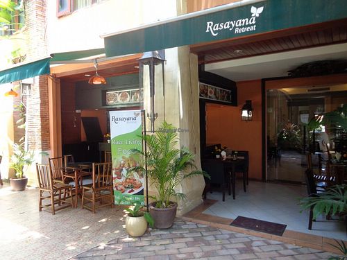 Entrance from the 'alley' > this cannot be seen from the street. at Rasayana Raw Food Cafe in Pattaya