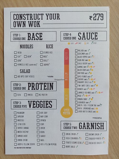 Menu 2.2 at The Noodle Theory in Mysore