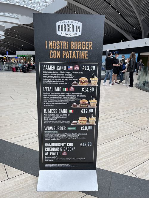 Burger In  at FCO - Burger In - T1 in Fiumicino