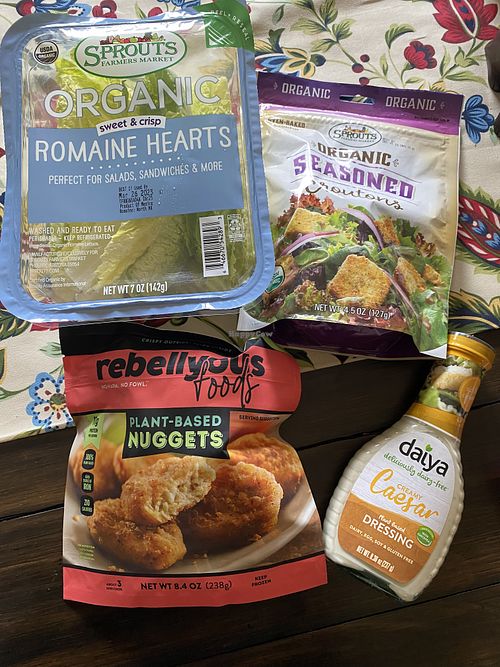 Vegan Chick’n Caesar Salad Here We Come! (Haul Photo)  at Sprouts Farmers Market in Modesto