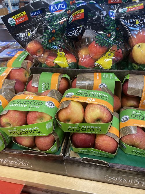 Organic Fuji and Organic Kanzi  at Sprouts Farmers Market in Modesto